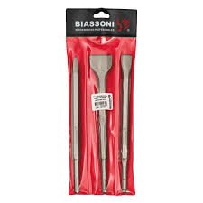 SET DE C.HIERRO,CINCEL,PUNTA C/ENC.SDS BIASSONI