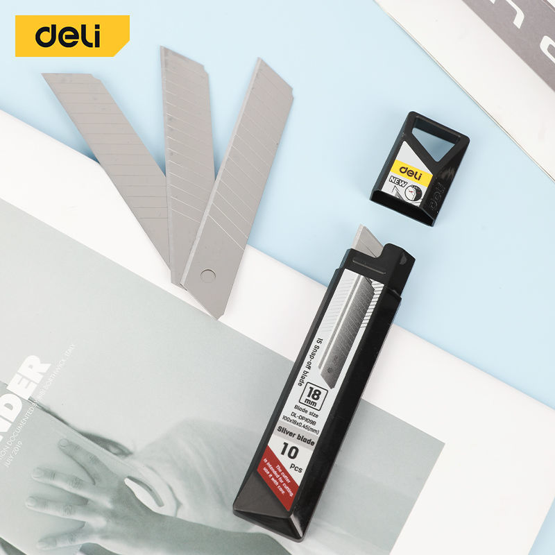 10 PZ. HOJA TRINCHETA Deli 18 mm