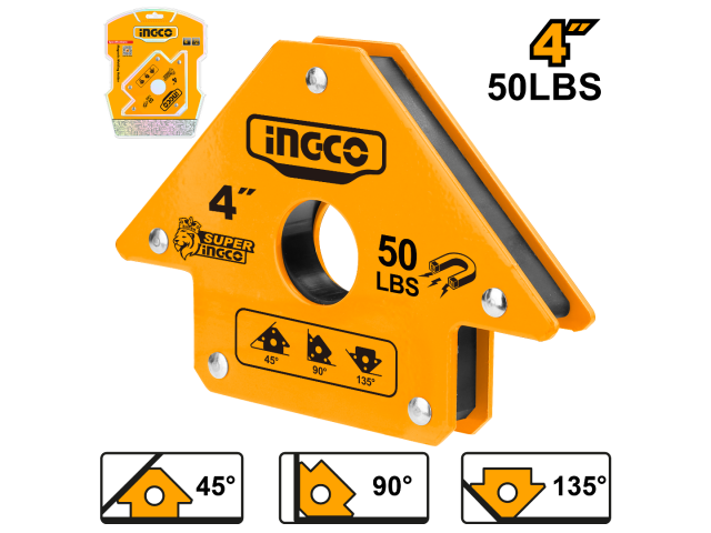 ESCUADRA MAGNETICA 4" 50lbs SOLDAR AMWH50041 INGCO