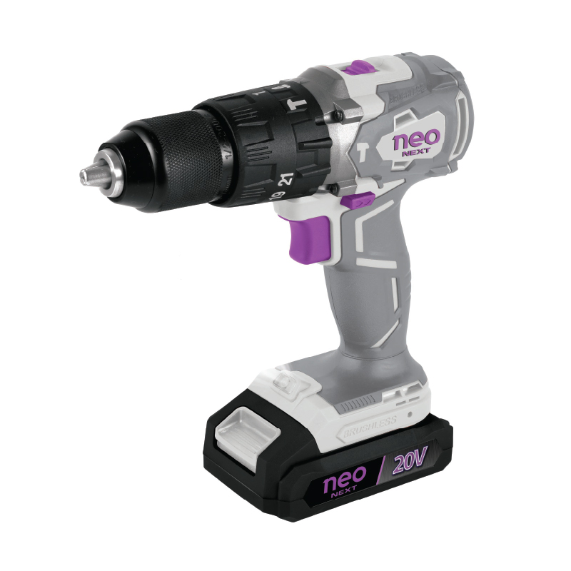 TALADRO C/PER.20v.2Ah.Brushless NEO TP1213/3/20KC1