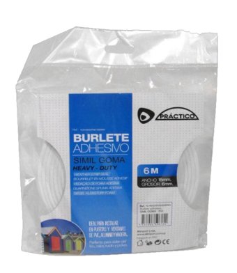 BURLETE SIMIL GOMA BLANCO 6mtx10mmx6mm.
