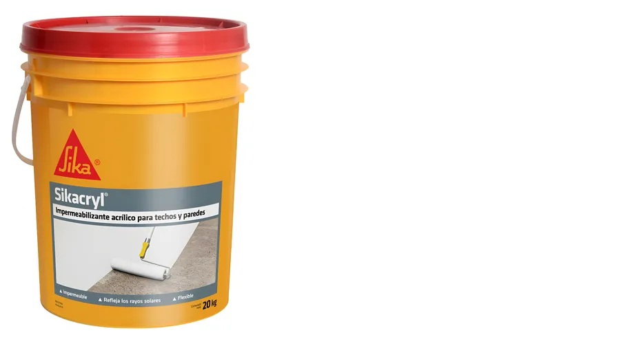 x 20 Kg. SIKACRYL BLANCO Impermeabilizante Techos