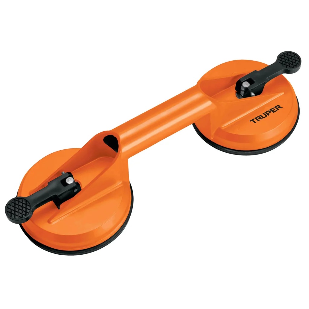VENTOSA PARA VIDRIO DOBLE TRUPER 11,5Cm. 80 Kg.