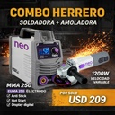 COMBO AMOLADORA 115 + SOLDADORA 250 Amp. NEO