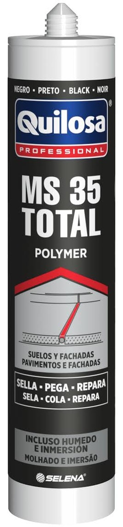 SELLADOR ADHESIVO POLIMERO MS35 300ml. NEGRO QUILOSA