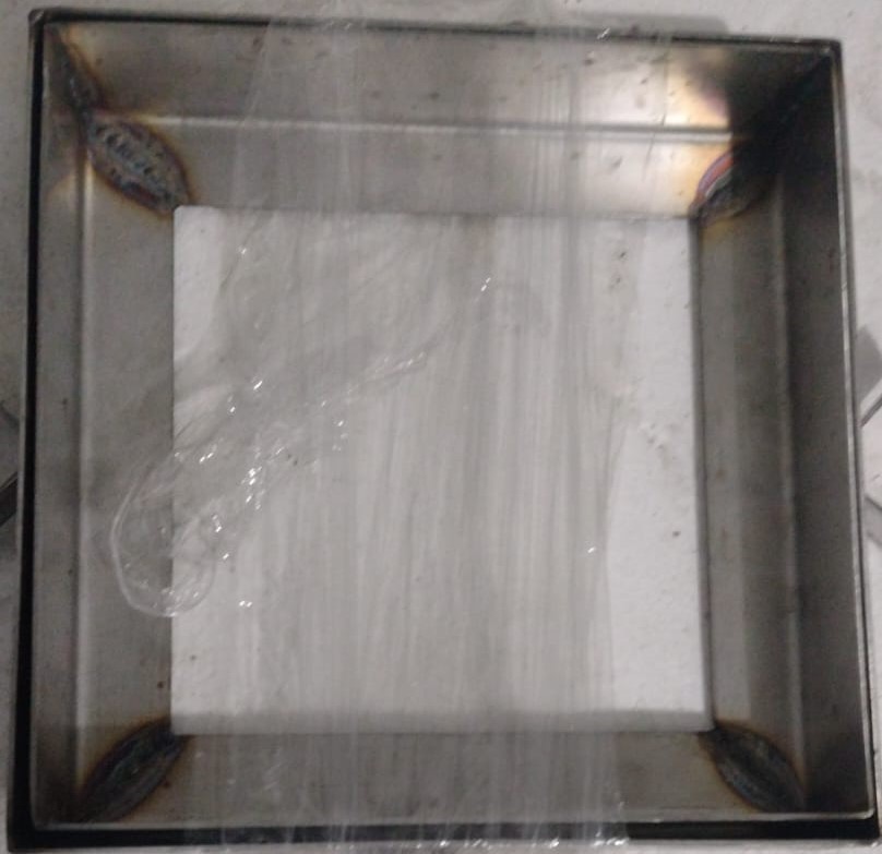 TAPA y MARCO ACERO INOX. 20X20