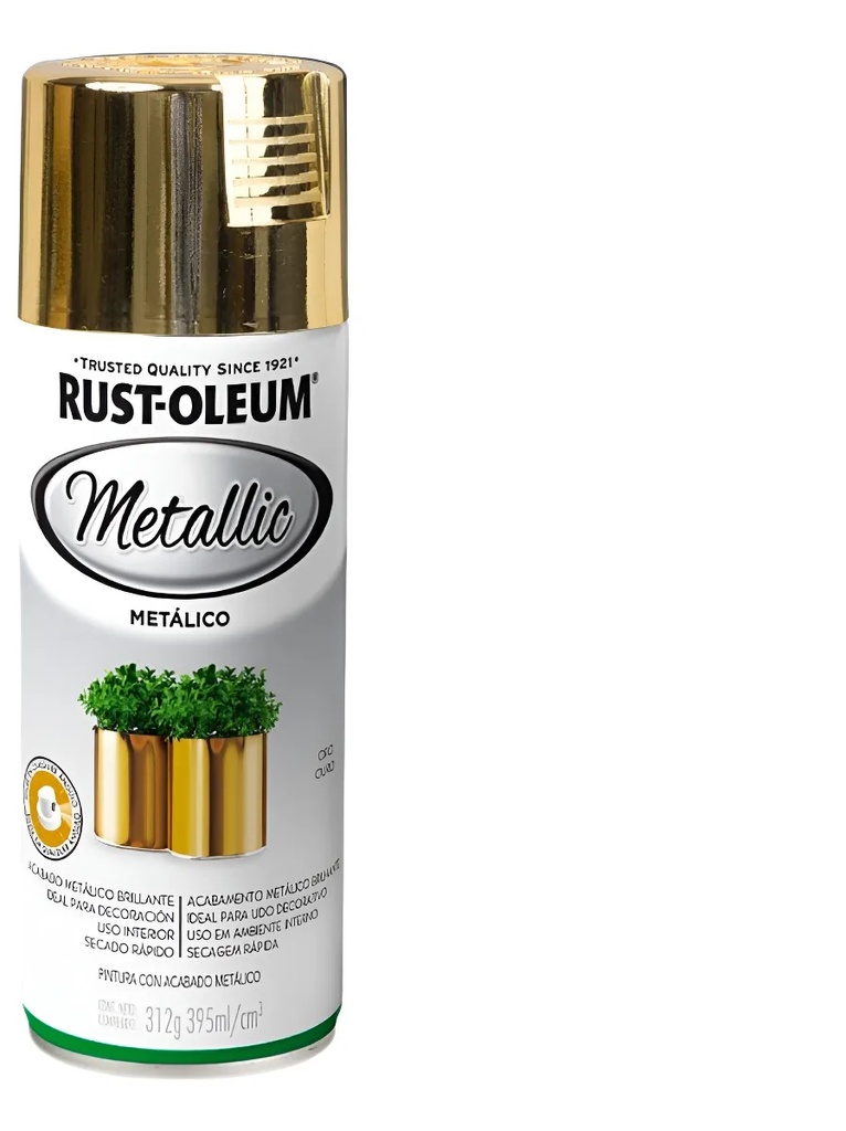 PINTURA EN AEROSOL RUST OLEUM METALICO ORO 340g